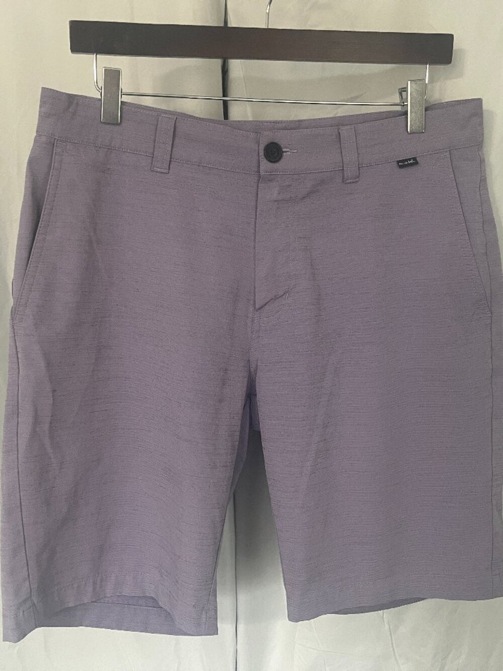 ⛳ Travis Mathew Men's Lavender Black Flat Front Golf Shorts 34 10" Inseam ⛳